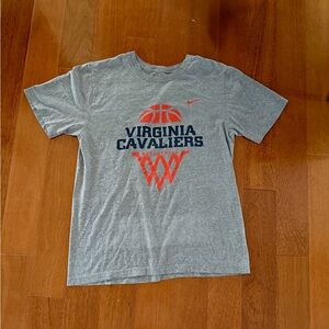 Virginia Cavaliers Basketball Shirt Nike Tee Gray Short Sleeve Men’s Size Large